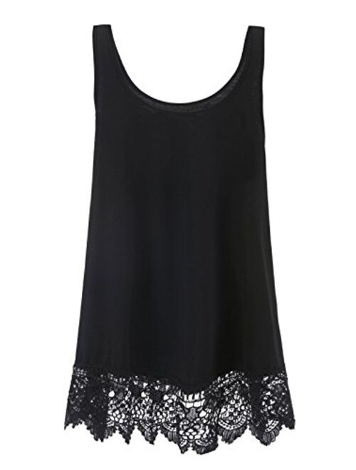 Plus Size Swing Lace Flowy Tank Top for Women