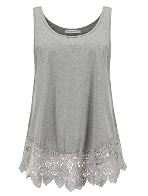 Plus Size Swing Lace Flowy Tank Top for Women