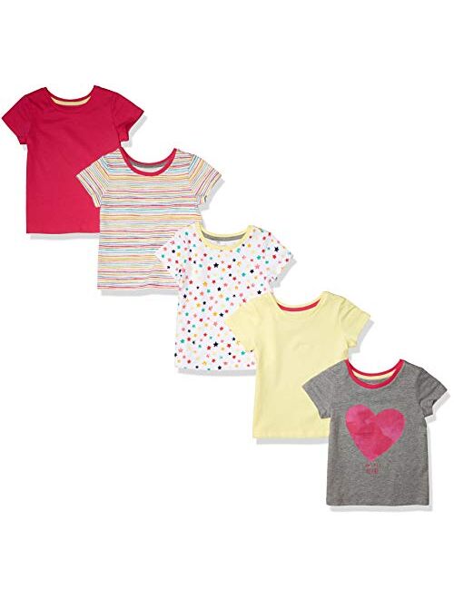 Amazon Essentials Girls' 5-Pack Fashion T-Shirts