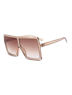 JUSLINK Oversized Square Sunglasses for Women Trendy Flat Top Fashion Shades