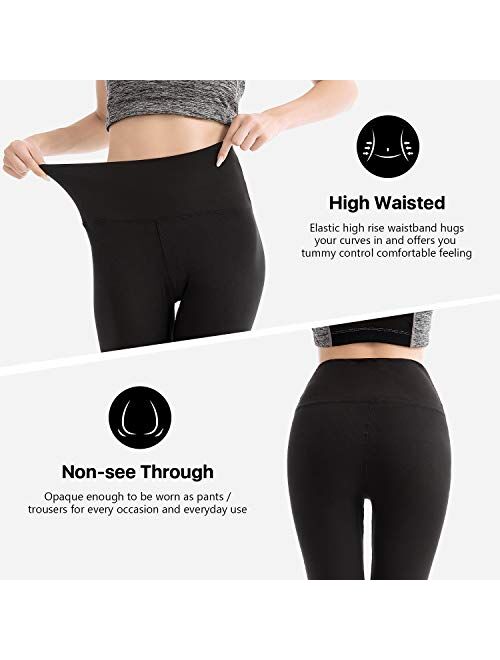 SINOPHANT High Waisted Leggings for Women Elastic Opaque Tummy Control Gym Yoga Pants