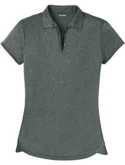 DRI-Equip Ladies Moisture Wicking Heather Golf Polos in XS-4XL