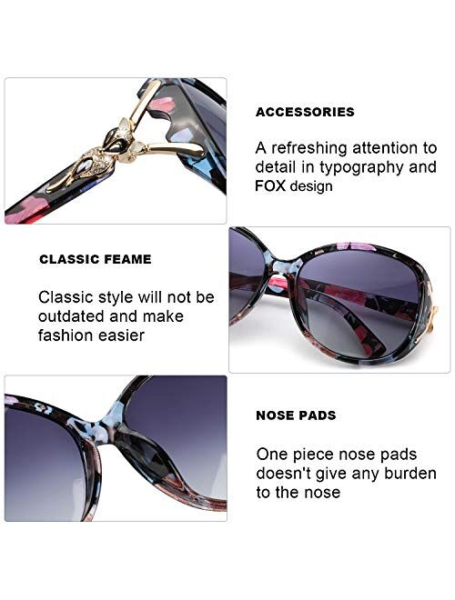 FIMILU Classic Oversized Sunglasses for Women Polarized 100% UV400 Protection Lenses Ladies Fashion Retro HD Sun Glasses