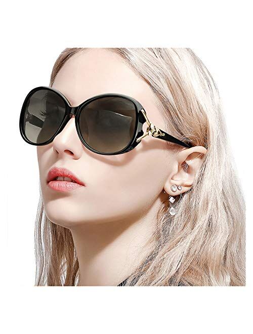 FIMILU Classic Oversized Sunglasses for Women Polarized 100% UV400 Protection Lenses Ladies Fashion Retro HD Sun Glasses