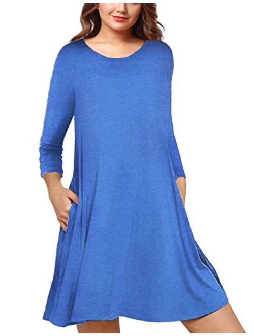 AMZ PLUS Womens Plus Size Casual Boho Sundress Summer Sleeveless Dresses