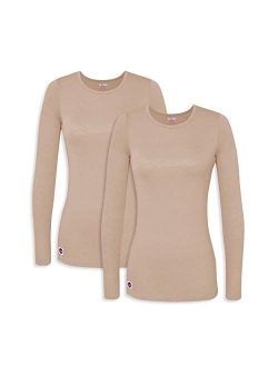 Sivvan 2 Pack Women's Comfort Long Sleeve T-Shirt/Underscrub Tee