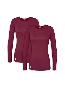 Sivvan 2 Pack Women's Comfort Long Sleeve T-Shirt/Underscrub Tee