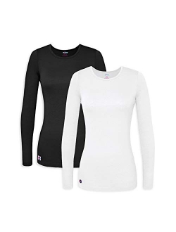 Sivvan 2 Pack Women's Comfort Long Sleeve T-Shirt/Underscrub Tee