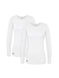 Sivvan 2 Pack Women's Comfort Long Sleeve T-Shirt/Underscrub Tee