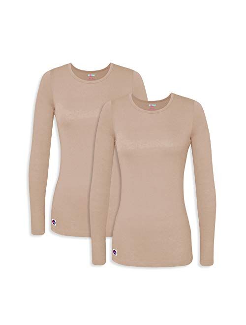 Sivvan 2 Pack Women's Comfort Long Sleeve T-Shirt/Underscrub Tee