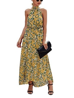 Womens Summer Maxi Dress Slit Split Boho Off Shoulder Long Beach Dress