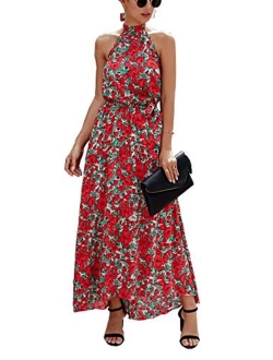 Womens Summer Maxi Dress Slit Split Boho Off Shoulder Long Beach Dress