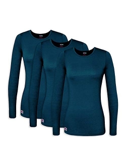 Sivvan 3 Pack Women's Comfort Long Sleeve T-Shirt/Underscrub Tee