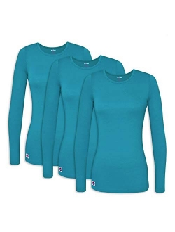 Sivvan 3 Pack Women's Comfort Long Sleeve T-Shirt/Underscrub Tee