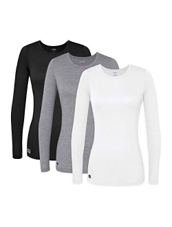 Sivvan 3 Pack Women's Comfort Long Sleeve T-Shirt/Underscrub Tee