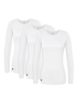 Sivvan 3 Pack Women's Comfort Long Sleeve T-Shirt/Underscrub Tee