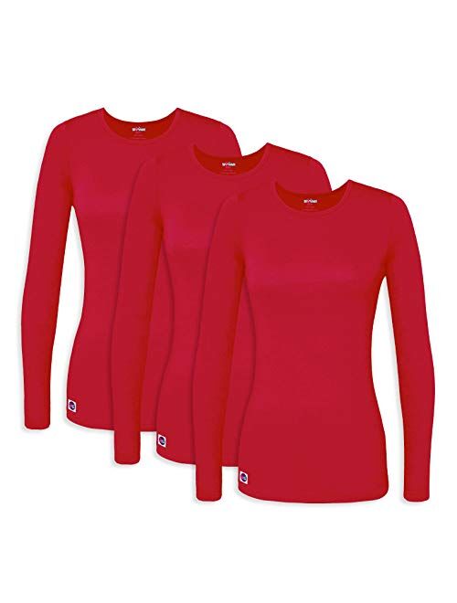 Sivvan 3 Pack Women's Comfort Long Sleeve T-Shirt/Underscrub Tee