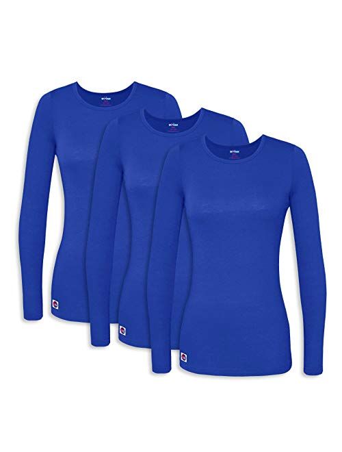 Sivvan 3 Pack Women's Comfort Long Sleeve T-Shirt/Underscrub Tee