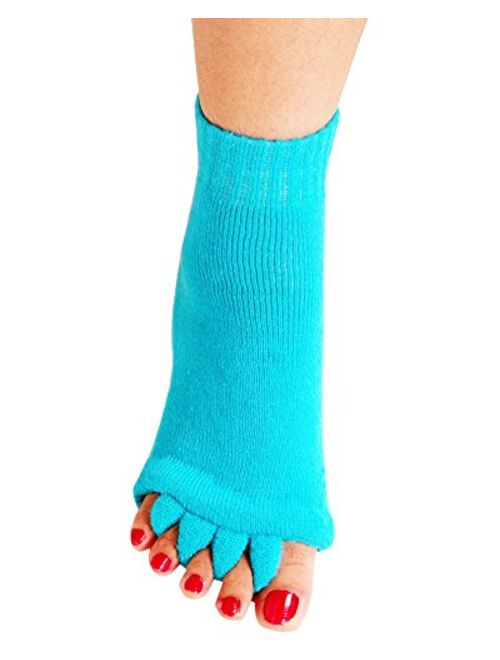 Yoga Sports GYM Five Toe Separator Socks Alignment Pain Health Massage Socks, Prevent Foot Cramps, One Pair