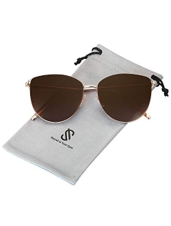 Mirrored Flat Lens Fashion Sunglasses for Women SJ1085
