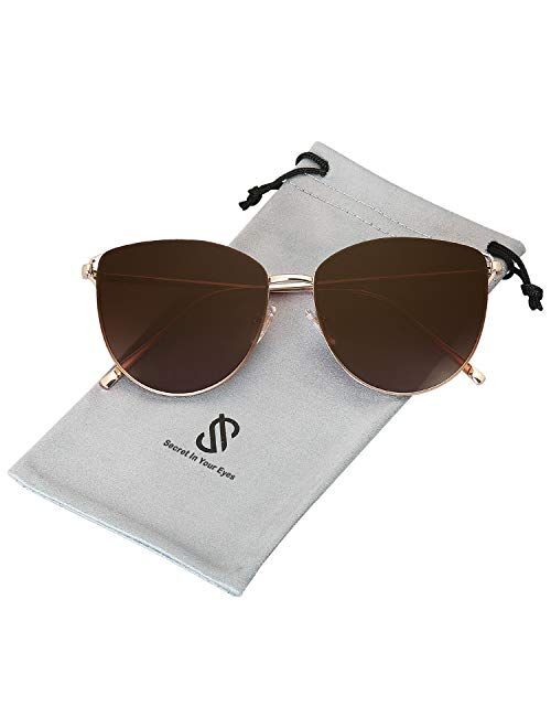 SOJOS Mirrored Flat Lens Fashion Sunglasses for Women SJ1085