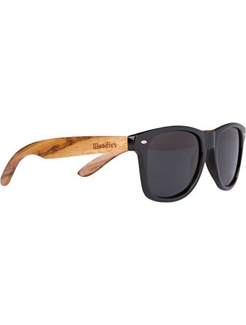 Wood Sunglasses with Polarized Lens in Bamboo Tube Packaging Woodies