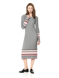 Women's Stripe Ribbed Dress