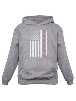 Tstars Breast Cancer Awareness Pink Ribbons American Flag Women Hoodie