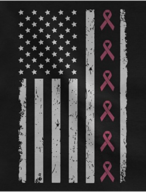 Tstars Breast Cancer Awareness Pink Ribbons American Flag Women Hoodie