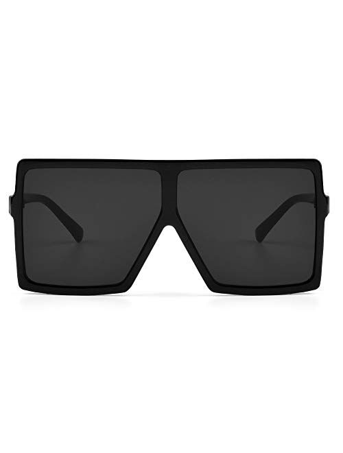 CHAUOO Ultralight Square Oversized Sunglasses Classic Fashion Style 100% UV Protection for Women Men