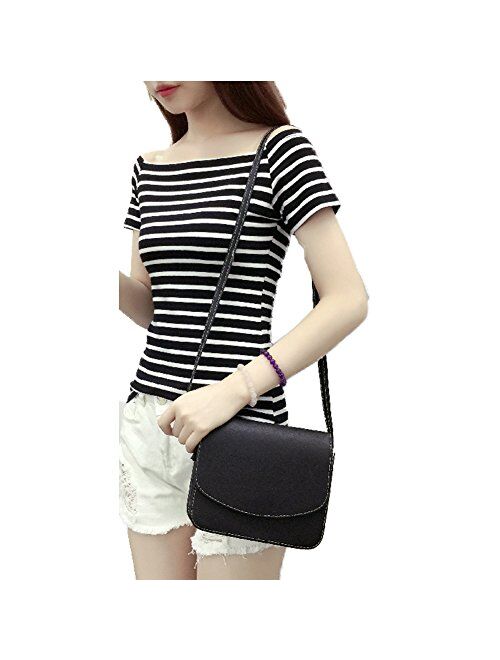 Women's Long/Short Sleeve Vogue Fitted Off Shoulder Modal Blouse Top T-Shirt