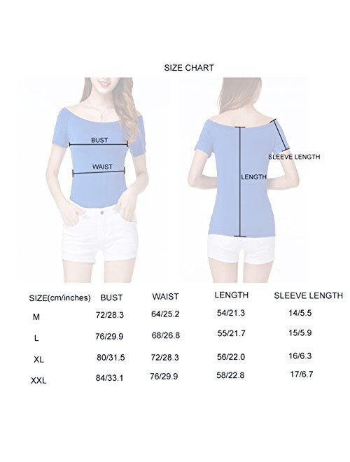 Women's Long/Short Sleeve Vogue Fitted Off Shoulder Modal Blouse Top T-Shirt