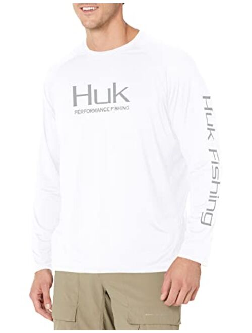 HUK Men's Pursuit Vented Long Sleeve Performance Fishing Shirt with +30 UPF Sun Protection