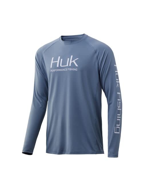 HUK Men's Pursuit Vented Long Sleeve Performance Fishing Shirt with +30 UPF Sun Protection