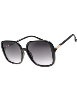 Women's Oversized Square Jackie O Cat Eye Hybrid Butterfly Fashion Sunglasses - Exquisite Packaging