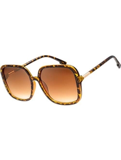 Women's Oversized Square Jackie O Cat Eye Hybrid Butterfly Fashion Sunglasses - Exquisite Packaging