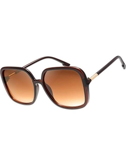 Women's Oversized Square Jackie O Cat Eye Hybrid Butterfly Fashion Sunglasses - Exquisite Packaging