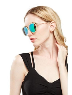 Diamond Candy Classic Round Polarized Sunglasses Vintage Mirrored Glasses For Women