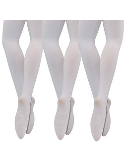 MANZI 1-3 Pairs Women's Girls' Basic Convertible Transition Ballet Dance Tights 40 Denier