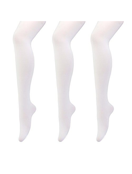 MANZI 1-3 Pairs Women's Girls' Basic Convertible Transition Ballet Dance Tights 40 Denier