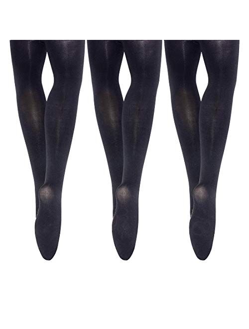 MANZI 1-3 Pairs Women's Girls' Basic Convertible Transition Ballet Dance Tights 40 Denier