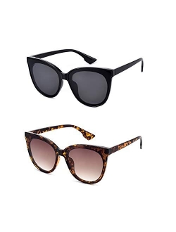 Mosanana Fashion Cat Eye Sunglasses for Women Oversized Style MS51802