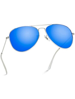 Classic Aviator Style Metal Frame Sunglasses Colored Lens