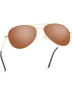 Classic Aviator Style Metal Frame Sunglasses Colored Lens