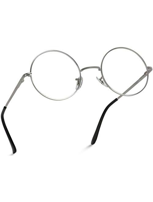 Round Clear Metal Frame Glasses