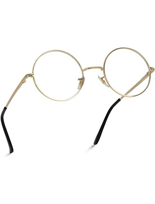 Round Clear Metal Frame Glasses