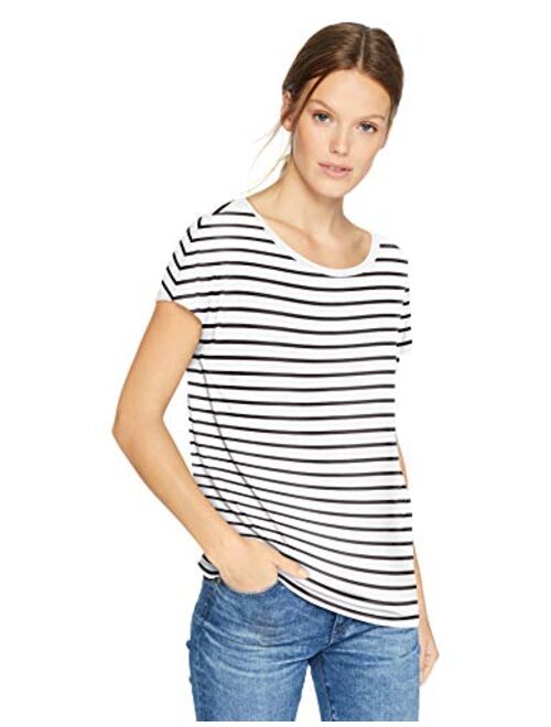 Amazon Brand - Daily Ritual Women's Jersey Short-Sleeve Boat Neck Shirt