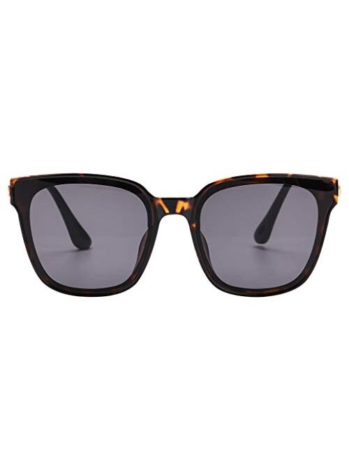 Square Sunglasses Womens Mens Oversized Mirrored lens U886