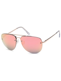 CATWALK UV400 Womens Round CatEye Sunglasses with Design Fashion Frame and Flash Lens Option