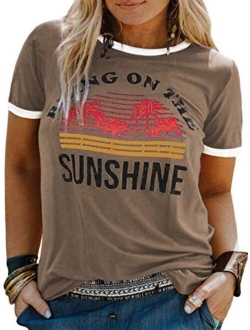 YASAKO Plus Size Women Short Sleeve Tops T Shirts Casual Tee Shirts Cute Graphic Tunic